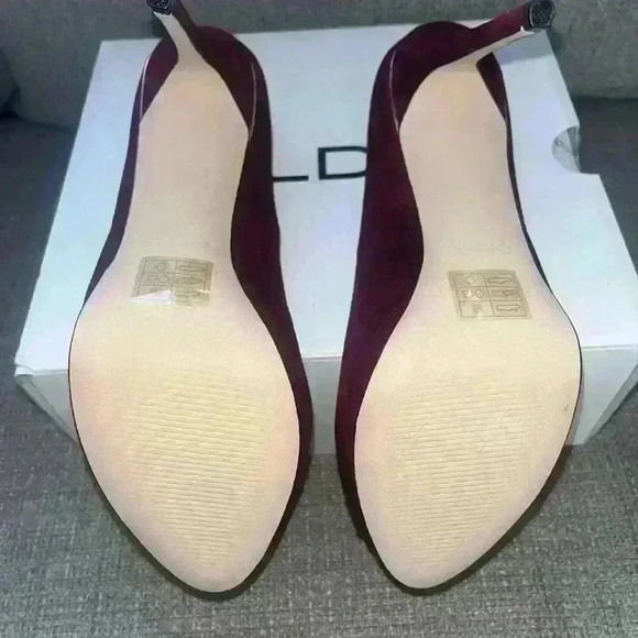 NWT Aldo suede  pump with open toe - Picture 6 of 7